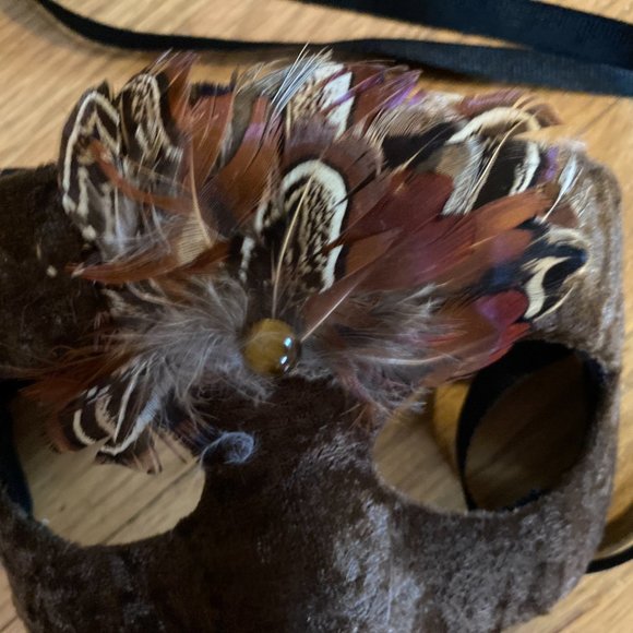 Masquerade Mask Feather Masks (HANDMADE W REAL FEATHERS) - Picture 15 of 16